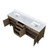 Lexora LVL84DR100 Laurel 84 inch W Grey Oak Double Sink Vanity Cabinet and Carrara Marble Top