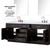 Lexora  LVA84DJ100 Abbey 84 in W x 22 in D Black Oak Double Bath Vanity and Carrara Marble Top