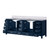 Lexora Jacques 84 in. W Navy Blue Double Sink Vanity Cabinet and Carrara Marble Top