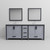 Lexora LVZV84DB211 Ziva 84 inch W Dark Grey Double Sink Vanity Cabinet, White Quartz Top, Faucet Set and 34 in Mirrors Lexora LVZV84DB211 Ziva 84 inch W Dark Grey Double Sink Vanity Cabinet, White Quartz Top, Faucet Set and 34 in Mirrors