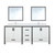 Lexora LVZV84DA211 Ziva 84 inch W White Double Sink Vanity Cabinet, White Quartz Top, Faucet Set and 34 in Mirrors