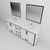 Lexora Ziva 84 inch W White Double Sink Vanity Cabinet, White Quartz Top, Faucet Set and 34 in Mirrors