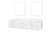 Lexora LVC84DA110 Castor 84 inch W White Double Sink Wall Hung Vanity Cabinet, Carrara Marble Top, and 36 in Mirrors