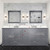 Lexora Dukes 84 in. W Dark Grey Double Sink Vanity Cabinet, Cultured Marble Top, and 34 in. Mirrors