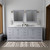 Lexora Dukes 84 in. W Dark Grey Double Sink Vanity Cabinet, Cultured Marble Top, and 34 in. Mirrors