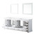 Lexora  LVD84DA310 Dukes 84 in. W x 22 in. D White Double Bath Vanity, Cultured Marble Top, and 34 in. Mirrors
