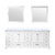 Lexora LVD84DA310 Dukes 84 in. W White Double Sink Vanity Cabinet, Cultured Marble Top, and 34 in. Mirrors