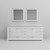 Lexora LVD84DA310 Dukes 84 in. W White Double Sink Vanity Cabinet, Cultured Marble Top, and 34 in. Mirrors