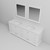 Lexora Dukes 84 in. W White Double Sink Vanity Cabinet, Cultured Marble Top, and 34 in. Mirrors
