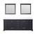 Lexora LVD84DG310 Dukes 84 in. W Espresso Double Sink Vanity Cabinet, Cultured Marble Top, and 34 in. Mirrors