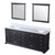 Lexora Dukes 84 in. W Espresso Double Sink Vanity Cabinet, Cultured Marble Top, and 34 in. Mirrors