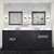 Lexora Dukes 84 in. W Espresso Double Sink Vanity Cabinet, Cultured Marble Top, and 34 in. Mirrors