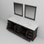 Lexora LVD84DG310 Dukes 84 in. W Espresso Double Sink Vanity Cabinet, Cultured Marble Top, and 34 in. Mirrors