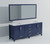 Lexora LVJ84DE310 Jacques 84 in. W Navy Blue Bath Vanity Cabinet, Cultured Marble Top, and 34 in. Mirror