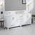 Lexora LVJ84DA310 Jacques 84 in. W White Bath Vanity Cabinet, Cultured Marble Top, and 34 in. Mirror
