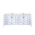 Lexora LVJ84DA201 Jacques 84 in. W White Double Sink Vanity Cabinet, White Quartz Top, and Faucet Set