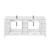 Lexora Jacques 84 in. W White Double Sink Vanity Cabinet, White Quartz Top, and Faucet Set
