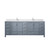Lexora LVJ84DB201 Jacques 84 in. W Dark Grey Double Sink Vanity Cabinet, White Quartz Top, and Faucet Set