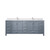 Lexora LVJ84DB301 Jacques 84 in. W Dark Grey Bath Vanity Cabinet, Cultured Marble Top, and Faucet Set