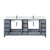 Lexora LVJ84DB301 Jacques 84 in. W Dark Grey Bath Vanity Cabinet, Cultured Marble Top, and Faucet Set