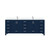 Lexora LVJ84DE301 Jacques 84 in. W Navy Blue Bath Vanity Cabinet, Cultured Marble Top, and Faucet Set