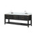 Lexora  LVN84DJ101 Norwalk 84 in W x 22 in D Black Oak Double Bath Vanity, Carrara Marble Top, and Faucet Set