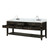 Lexora Norwalk 84 inch W Black Oak Double Sink Vanity Cabinet, Carrara Marble Top, and Faucet Set