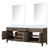 Lexora LVL84DR110 Laurel 84 inch W Grey Oak Double Sink Vanity Cabinet, Carrara Marble Top, and 36 in Mirrors Lexora LVL84DR110 Laurel 84 inch W Grey Oak Double Sink Vanity Cabinet, Carrara Marble Top, and 36 in Mirrors