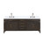 Lexora LVL84DK101 Laurel 84 inch W Brown Oak Double Sink Vanity Cabinet, Carrara Marble Top, and Faucet Set