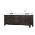 Lexora Laurel 84 inch W Brown Oak Double Sink Vanity Cabinet, Carrara Marble Top, and Faucet Set