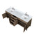 Lexora LVL84DR101 Laurel 84 inch W Grey Oak Double Sink Vanity Cabinet, Carrara Marble Top, and Faucet Set