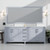 Lexora LVJ84DB101 Jacques 84 in. W Dark Grey Double Sink Vanity Cabinet, Carrara Marble Top, and Faucet Set