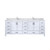 Lexora LVJ84DA101 Jacques 84 in. W White Double Sink Vanity Cabinet, Carrara Marble Top, and Faucet Set