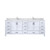 Lexora Jacques 84 in. W White Double Sink Vanity Cabinet, Carrara Marble Top, and Faucet Set