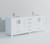 Lexora Jacques 84 in. W White Double Sink Vanity Cabinet, Carrara Marble Top, and Faucet Set