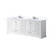 Lexora LVD84DA301 Dukes 84 in. W White Double Sink Vanity Cabinet, Cultured Marble Top, and Faucet Set
