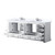Lexora LVD84DA301 Dukes 84 in. W White Double Sink Vanity Cabinet, Cultured Marble Top, and Faucet Set