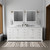 Lexora LVD84DA201 Dukes 84 in. W White Double Sink Vanity Cabinet, White Quartz Top, and Faucet Set