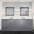 Lexora LVD84DB201 Dukes 84 in. W Dark Grey Double Sink Vanity Cabinet, White Quartz Top, and Faucet Set