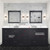 Lexora LVD84DG301 Dukes 84 in. W Espresso Double Sink Vanity Cabinet, Cultured Marble Top, and Faucet Set