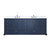 Lexora LVD84DE301 Dukes 84 in. W Navy Blue Double Sink Vanity Cabinet, Cultured Marble Top, and Faucet Set