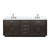 Lexora LVA84DK101 Abbey 84 inch W Brown Oak Double Sink Vanity Cabinet, Carrara Marble Top, and Faucet Set