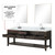 Lexora  LVN84DK110 Norwalk 84 in W x 22 in D Brown Oak Double Bath Vanity, Carrara Marble Top, and 36 in Mirrors