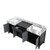Lexora Zilara 84 inch W Black and Grey Double Sink Vanity Cabinet and Castle Grey Marble Top