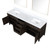 Lexora LVL84DK110 Laurel 84 inch W Brown Oak Double Sink Vanity Cabinet, Carrara Marble Top, and 36 in Mirrors