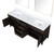 Lexora Laurel 84 inch W Brown Oak Double Sink Vanity Cabinet, Carrara Marble Top, and 36 in Mirrors