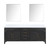 Lexora  LVL84DJ110 Laurel 84 in W x 22 in D Black Oak Double Bath Vanity, Carrara Marble Top, and 36 in Mirrors