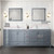 Lexora Jacques 84 in. W Dark Grey Bath Vanity Cabinet, Cultured Marble Top, Faucet Set, and 34 in. Mirror