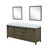 Lexora  LVM84DK310 Marsyas 84 in W x 22 in D Rustic Brown Double Bath Vanity, Cultured Marble Countertop and 34 in Mirrors