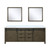 Lexora Marsyas 84 inch W Rustic Brown Double Sink Vanity Cabinet, Cultured Marble Countertop and 34 in Mirrors
